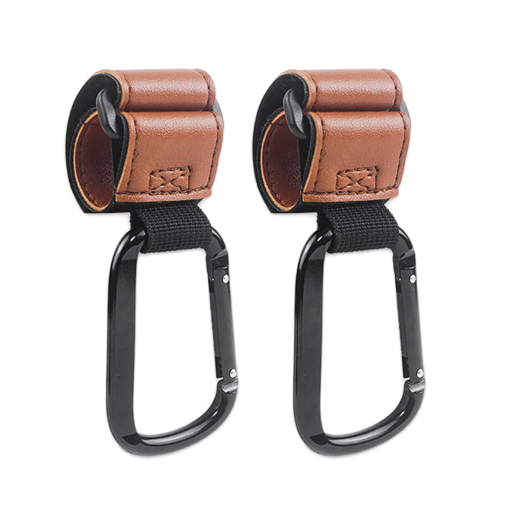 SNOWIE SOFT 2Pcs Stroller Hooks Quick Release Handle Bar Carabiners for Hanging Items Adjustable Hook and Loop Closure Leather Stroller Hooks Bag Hanging Hooks for Stroller, Pram, Pushchair SNOWIE SOFT 2Pcs Stroller Hooks Quick Release Handle Bar Carabiners for Hanging Items Adjustable Hook and Loop Closure Leather Stroller Hooks Bag Hanging Hooks for Stroller, Pram, Pushchair